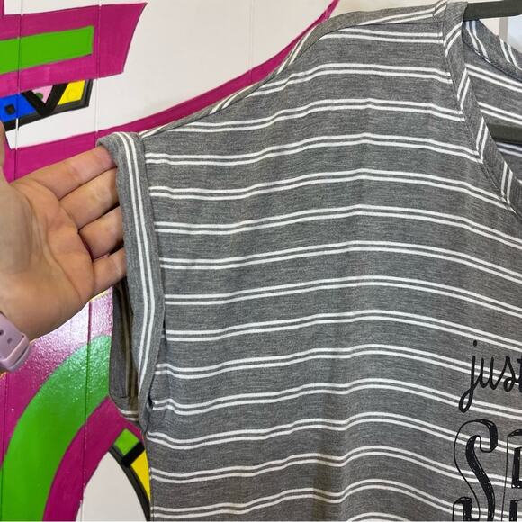 Jasmine & Ginger, Just Be Your Selfie, Striped Oversized Shirt. Size Large. - Picture 3 of 5